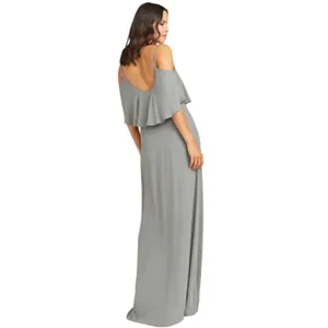 Show Me Your Mumu Caitlin Formal Ruffle Maxi Dress Size‎ Small in Charcoal thumbnail 3