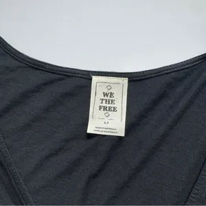 Free People We the Free Knot Me Tee in Black Size Small NWOT thumbnail 4