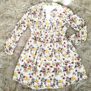 Old Navy 3/4 Length Sleeve V-Neck Floral Dress thumbnail 1