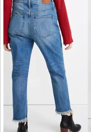 The Perfect Vintage Mom Jeans Raw Hem Size 35 NWT thumbnail 11