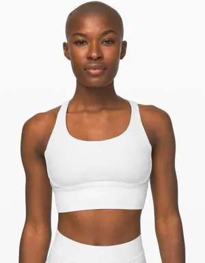 Lululemon Energy Sports Bra Long Line Texture Ribbed Padded White Size 6 thumbnail 1