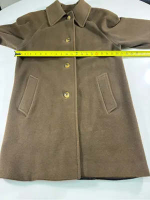 Regency Cashmere Vintage Cashmere Wool Blend-Brown Single-Breasted thumbnail 4
