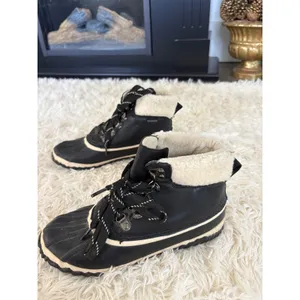 Waterproof JBU Boots Winter Snow Boots‎ Lace Up Black Faux Fur thumbnail 5