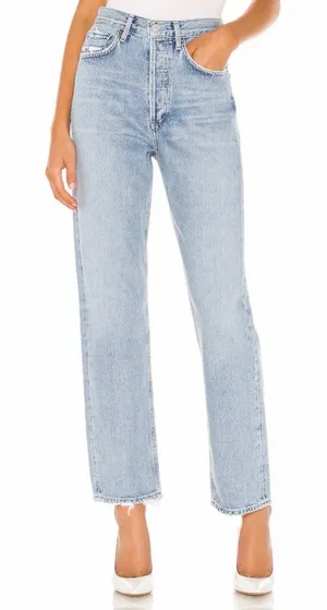 AGOLDE 90’s Mid Rise Loose Fit Jeans size women’s 24 light wash thumbnail 1