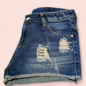 Source Unknown Women’s Distressed Dark Wash Denim Shorts 28 thumbnail 1