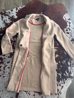 Topshop tan Long Tailored pea coat thumbnail 5