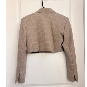 Zara | NEW Plaid Houndstooth Cropped Jacket XS European Chic Boxt‎ Office Fall thumbnail 8