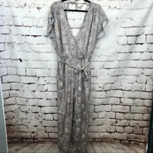 Free People Universal Surplice‎ Jumpsuit In Taupe thumbnail 4