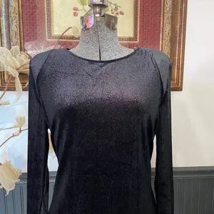 NWT Highline Collective Starry Night Velvet Long Sleeve Mini Dress Sz L 💛🎀 thumbnail 5