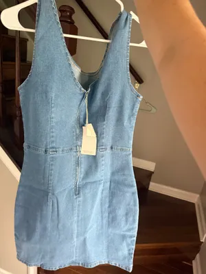 Amazon Light Blue Denim Dress thumbnail 2