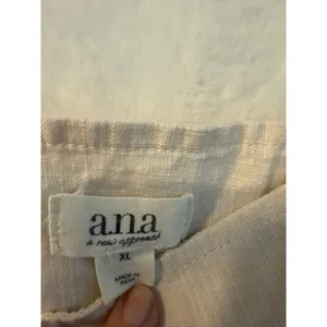 ana a new‎ approach Birch White Embroidered Cotton Cami Tank Top XL 356627 thumbnail 4