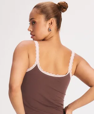Savage X Fenty Badass Brown Cami & Panty Set M NWT thumbnail 5