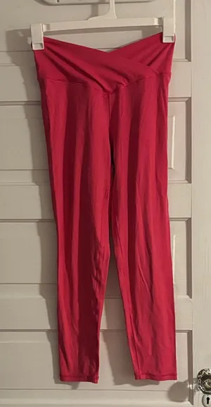 Aerie Real Me Classic Crossover 7/8 Hot Pink Legging thumbnail 1