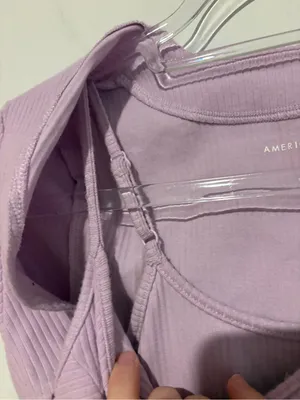 American Eagle Outfitters Ribbed‎ Bodysuit & Shrug cardigan lilac purple medium thumbnail 5