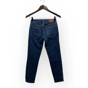 Madewell Super Low Rise Slim Cropped Jeans with Side Zip in Dark Wash size 24 thumbnail 7