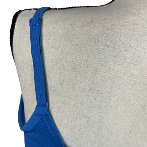 Aerie Large Swim Tankini Top Stretch Adjustable Straps Shelf Bra Scoop Neck Blue thumbnail 5