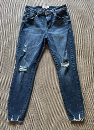 Pistola Women's Blue Denim Distressed Slim Stretch Ankle Jeans‎ Size 28 thumbnail 1