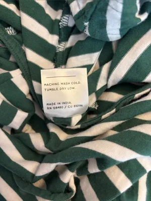 Pact Lounge Sleeveless Striped Jumpsuit Women Size Medium thumbnail 6