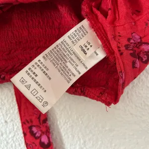 Free People Bijou Skirt Set Cherry Red Floral 2 Pc Smocked Back Ruffle sz 4 thumbnail 8