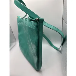 Kate Spade Metro Darby Crossbody Turquoise Aqua Die Cut Spades Patent Leather thumbnail 6