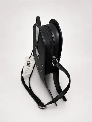 DS Black Cowboy Boot-Shaped Crossbody Bag with Star Accent thumbnail 6