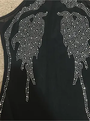 Unbranded Sheer Rhinestone Mesh Halter Mini Dress Festival Y2K Clubwear thumbnail 7