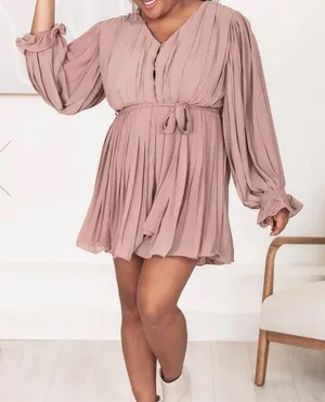 Pink Lily | Long Sleeve Romper/Dress thumbnail 12