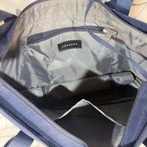 Lo & Sons Catalina Deluxe Tote Navy Blue Canvas Travel Weekend Bag READ thumbnail 9