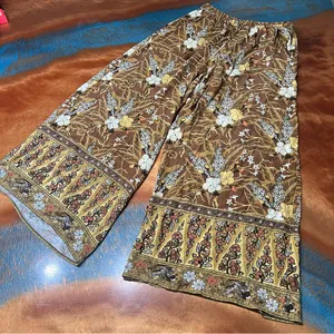 Spell & The Gypsy Bianca Brown Floral print wide leg pants size small thumbnail 4