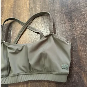 Albion Fit Olive Green Bikini Swim Top Small thumbnail 2