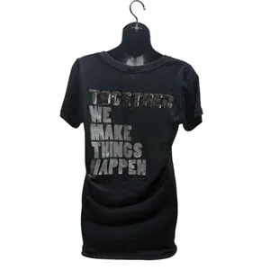 PINK Y2K "Together we make things happen" Sequin T-Shirt thumbnail 3