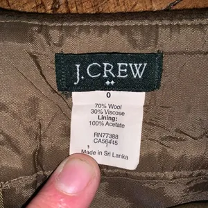 J Crew tan wool blend business casual preppy pencil skirt thumbnail 2