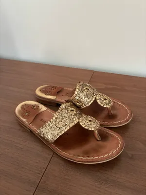 Gold Glitter Jack Rogers Sandals thumbnail 3