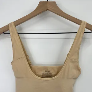 Spanx Open Bust Mid Thigh Bodysuit Tan Nude Convertible Shapewear Womens XLarge thumbnail 4