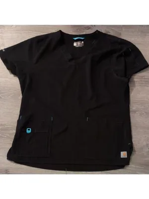 Carhartt Black And Blue Force Modern Fit Scrub Top Size Large thumbnail 2