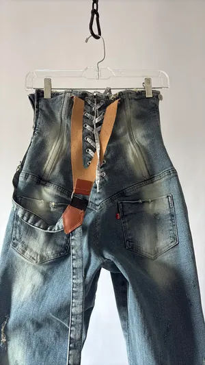 Corset Overalls Blue thumbnail 3
