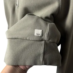 Vuori Restore Half Zip‎ Hoodie Sweatshirt Green Athletic Comfort Athleisure M thumbnail 7