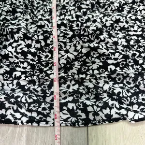 Zara white black midi ruffle floral dresss size medium boho‎ relaxed fit flowy thumbnail 8