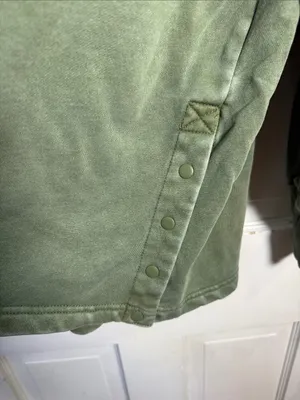 Daily Practice by Anthropologie Twist-Collar Hoodie in Sage Green W2487 Sz XS thumbnail 4