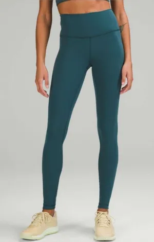 Lululemon Wunder Train High-Rise Leggings Tights 28" Green Jasper thumbnail 1