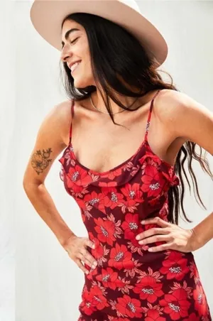 Rollas Shelley‎ Datura Slip Dress in Raspberry Size XS thumbnail 1