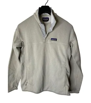 Patagonia Better Sweater Marsupial Pullover Fleece off white women's medium thumbnail 1