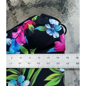 Mainstream Tropical Floral Print One Piece Skirted Swim Suit Swim Dress Size 16 thumbnail 4