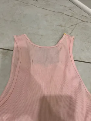 RILEY Pink Ribbed Tank Top Size Medium thumbnail 4
