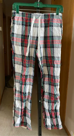 Women's Victoria's Secret Plaid Pajama Pants S Red Green thumbnail 1