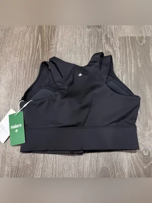 NWT Halara Black Zip Up Sports Bra thumbnail 2