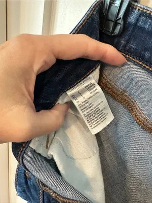 American Eagle Outfitters Dark Blue Raw-Hem button fly Skinny Jeans thumbnail 4