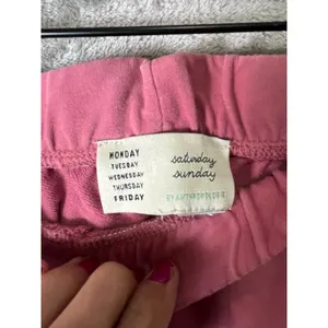 Anthropologie Saturday Sunday Cozy Fleece Joggers Pants Women's Medium Rose Pink thumbnail 5