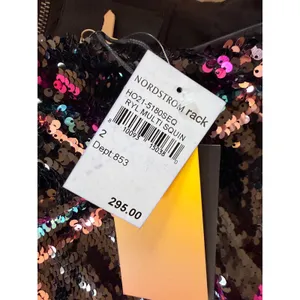 NWT Le Superbe Argyle Hotel Sequin Mini‎ Skirt Women Black Multi Plaid Size 2 thumbnail 4