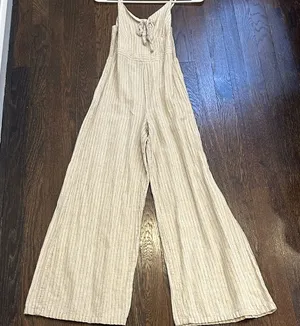 Women's Cream Jumpsuit Tan Size XS thumbnail 1